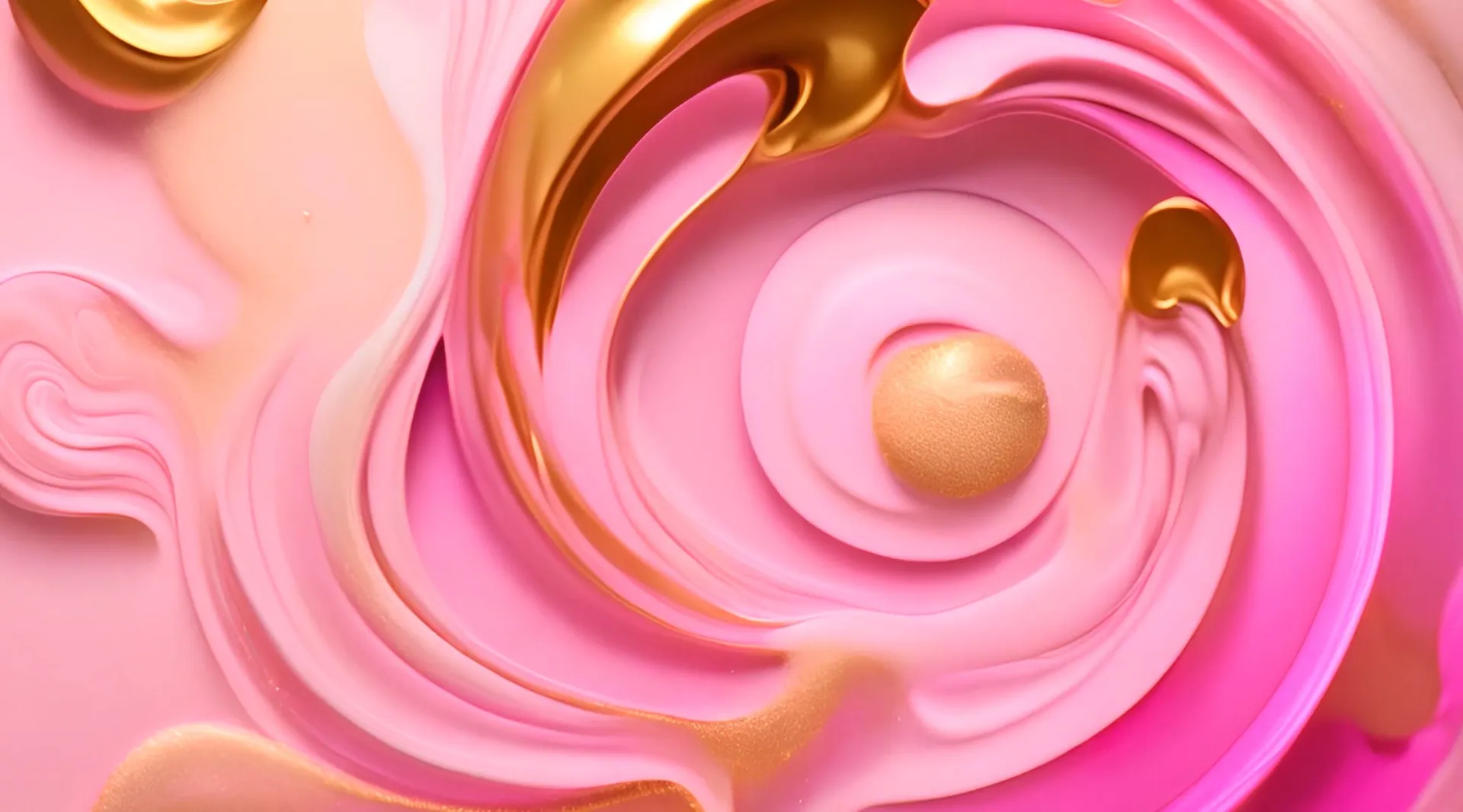 Pink and Gold Swirl Abstract Backdrop Loop